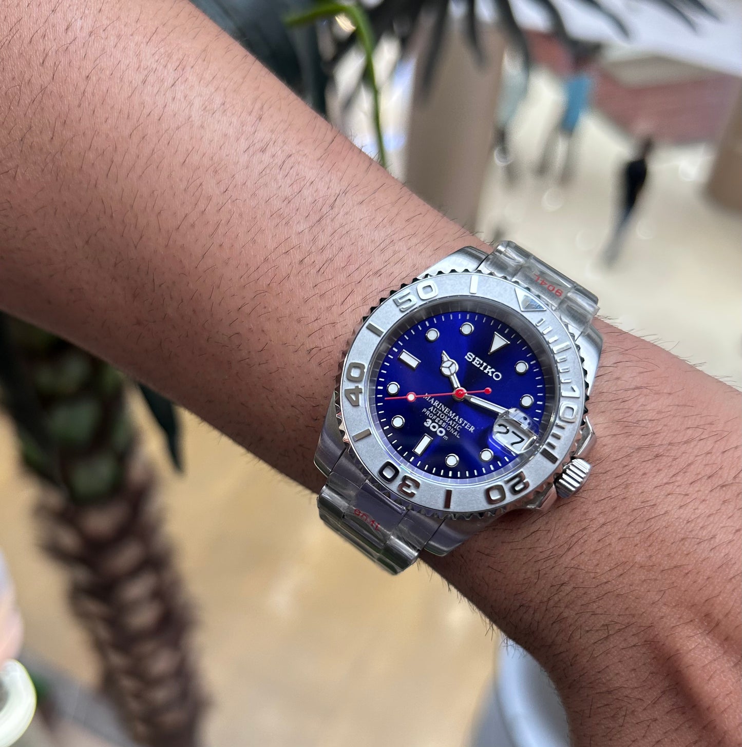 Seiko Special Edition YachtMaster Blue Homage Mod Watch