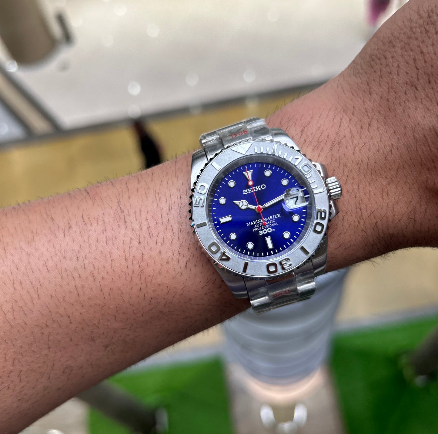 Seiko Special Edition YachtMaster Blue Homage Mod Watch