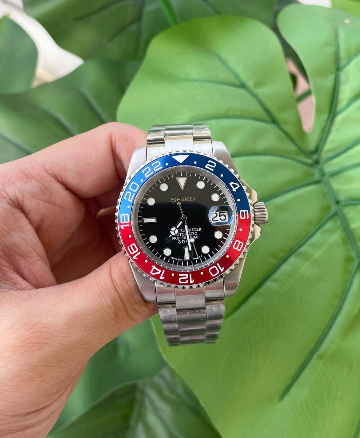 Seiko Pepsi Automatic Homage Mod Watch