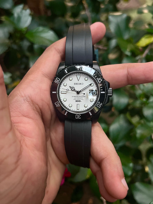 Seiko Black Submarine Automatic Homage Mod Watch