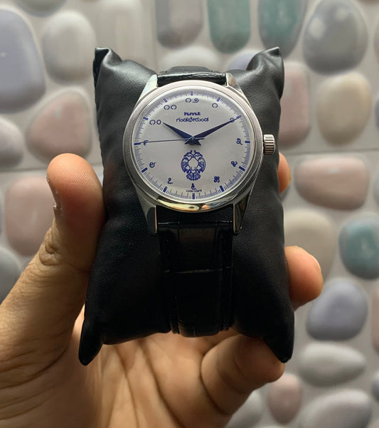 HMT Gandaberunda White Kannada Numeral Hand winding Mod Watch