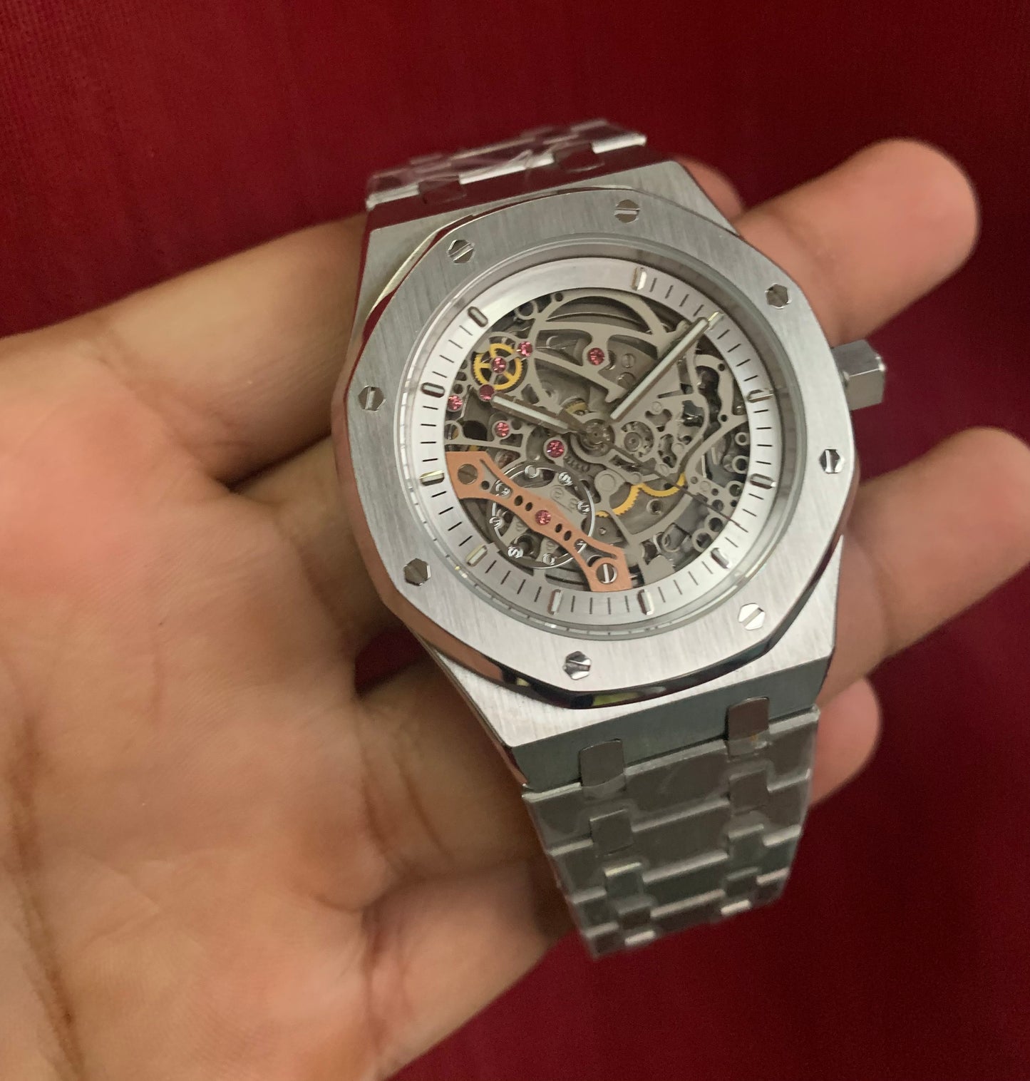 Seiko Skeleton Silver AP Custom Mod Automatic