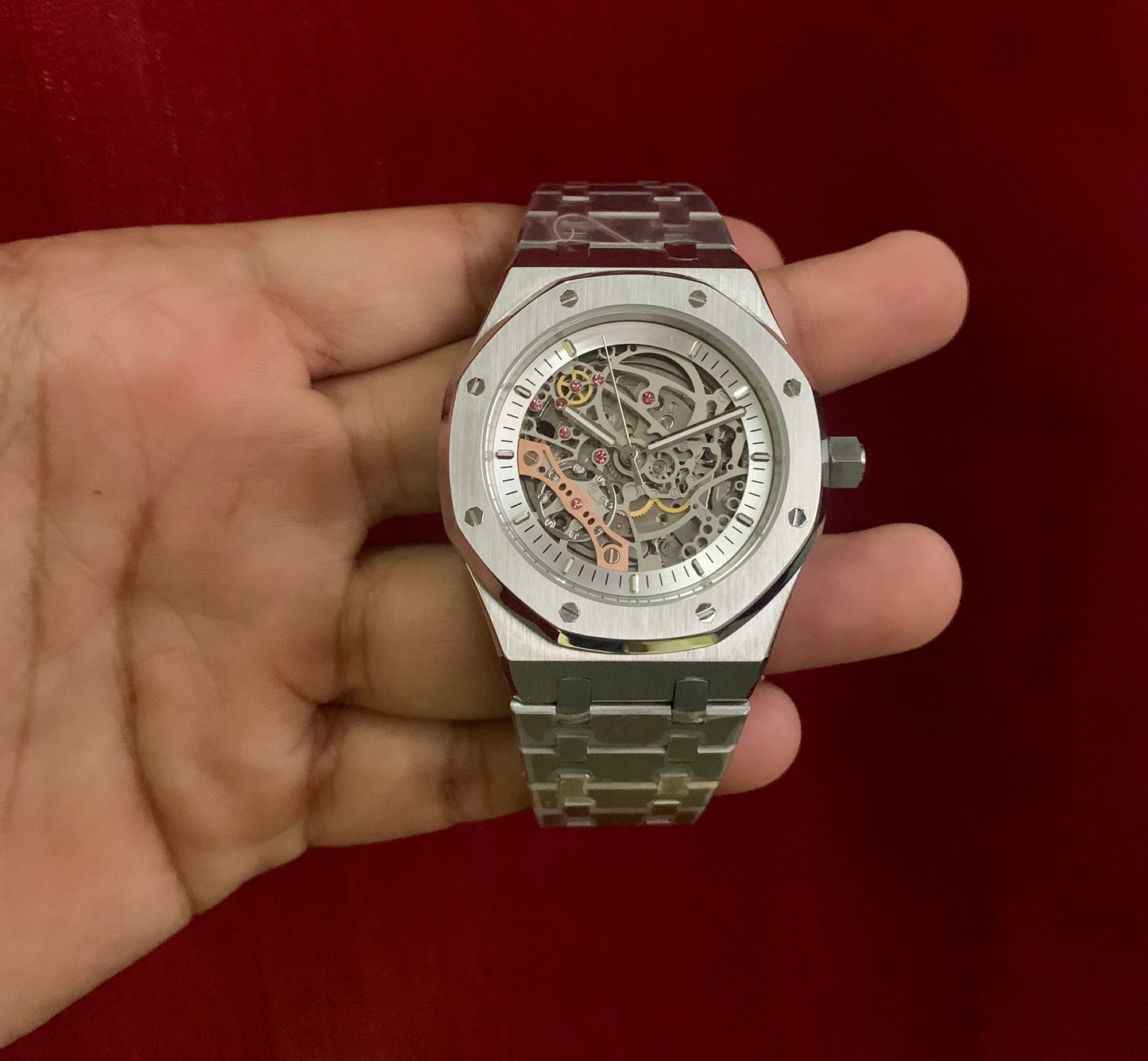 Seiko Skeleton Silver AP Custom Mod Automatic