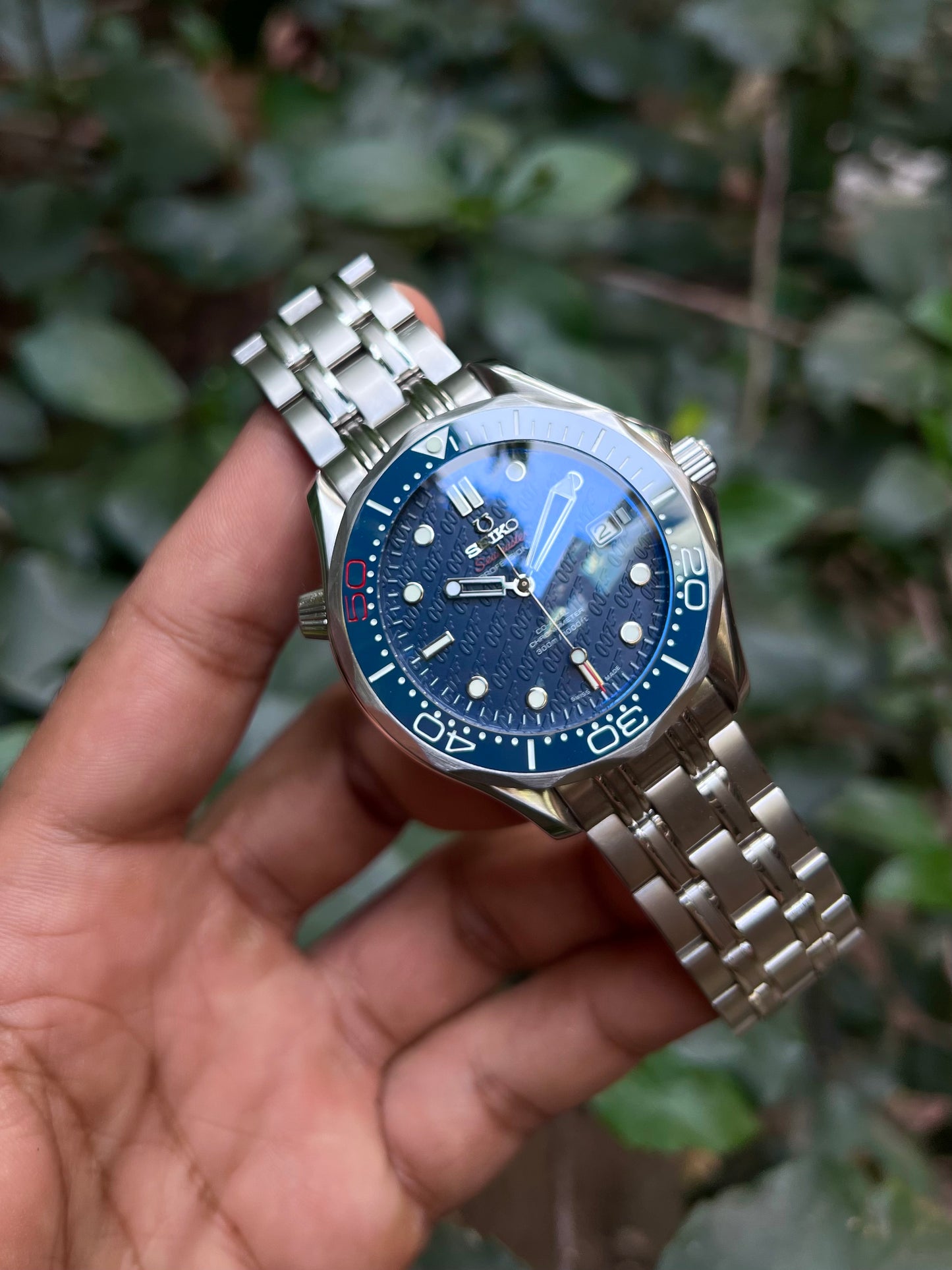 Seiko Blue Seamaster Divers Automatic Homage Mod