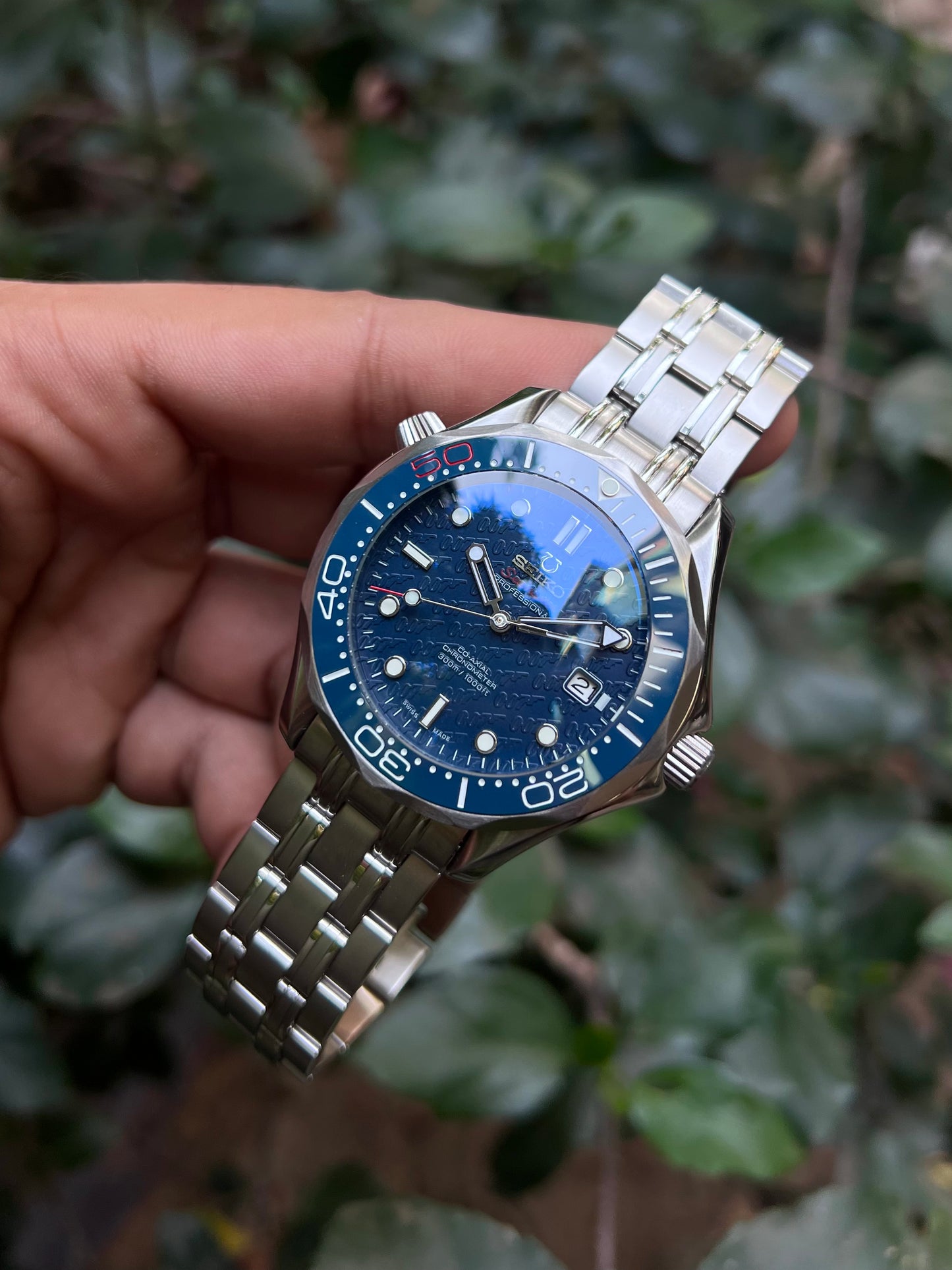 Seiko Blue Seamaster Divers Automatic Homage Mod