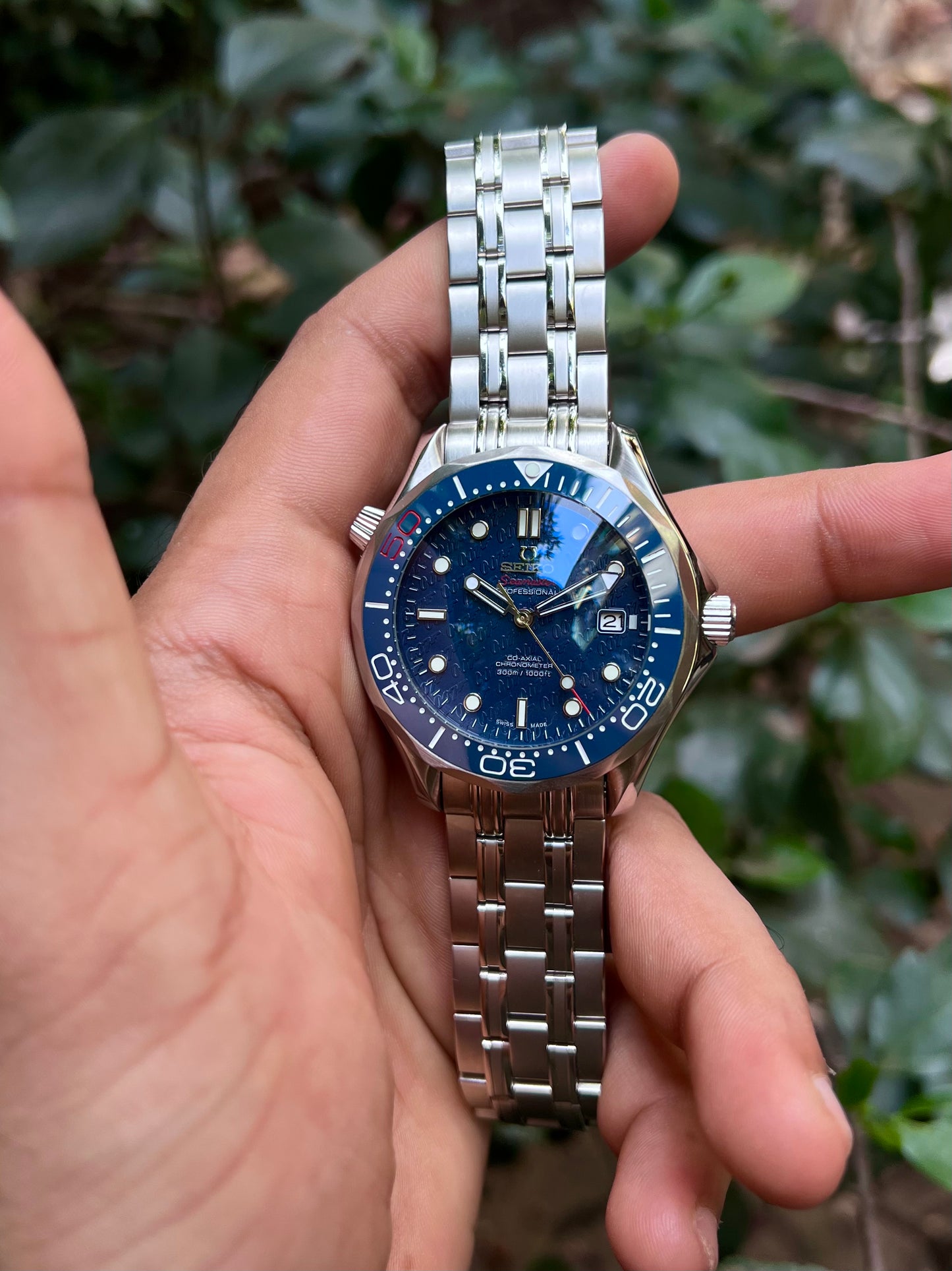 Seiko Blue Seamaster Divers Automatic Homage Mod