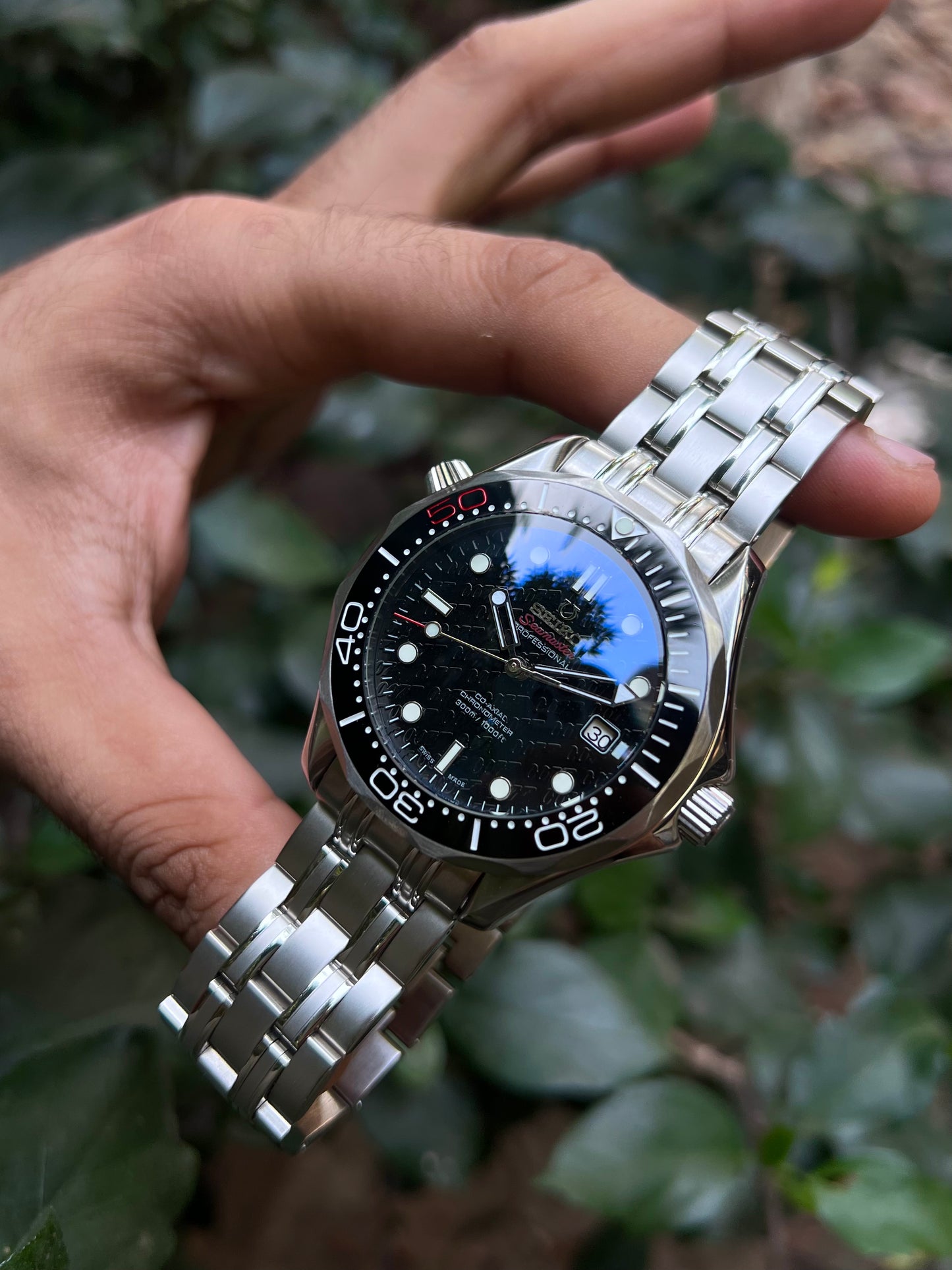 Seiko Black Seamaster Divers Automatic Homage Mod