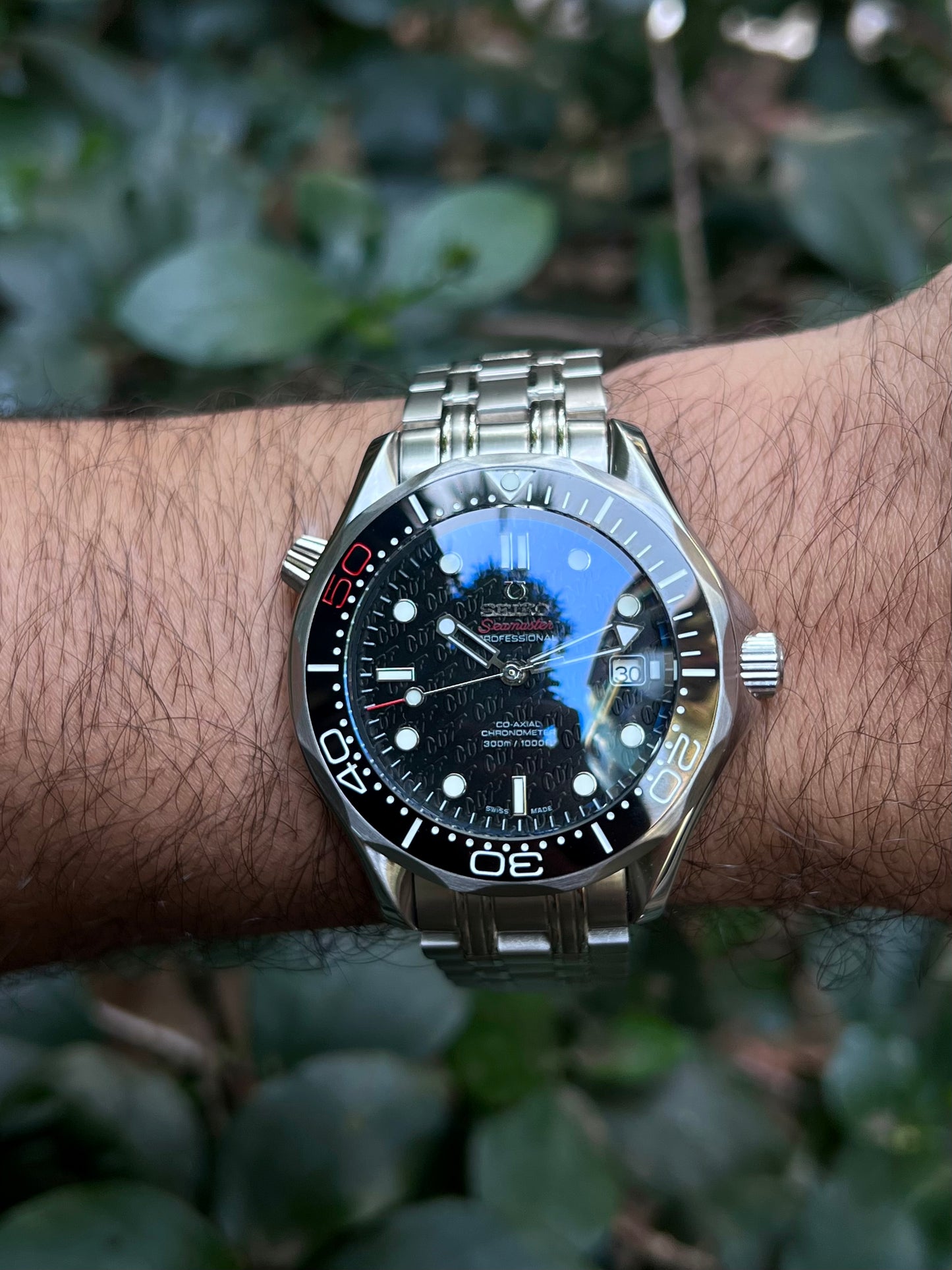 Seiko Black Seamaster Divers Automatic Homage Mod