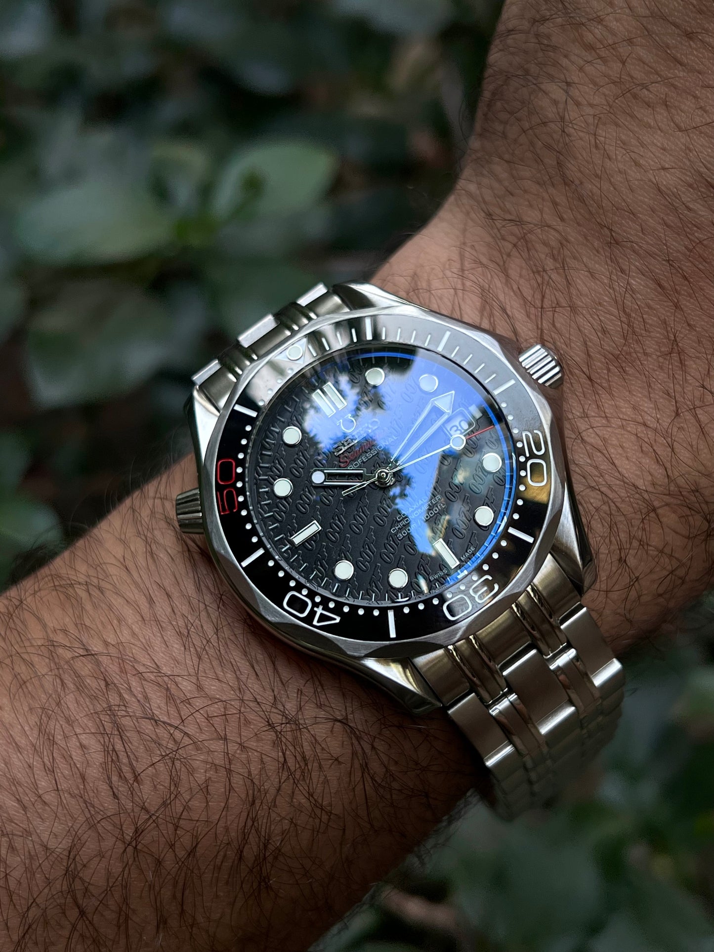 Seiko Black Seamaster Divers Automatic Homage Mod