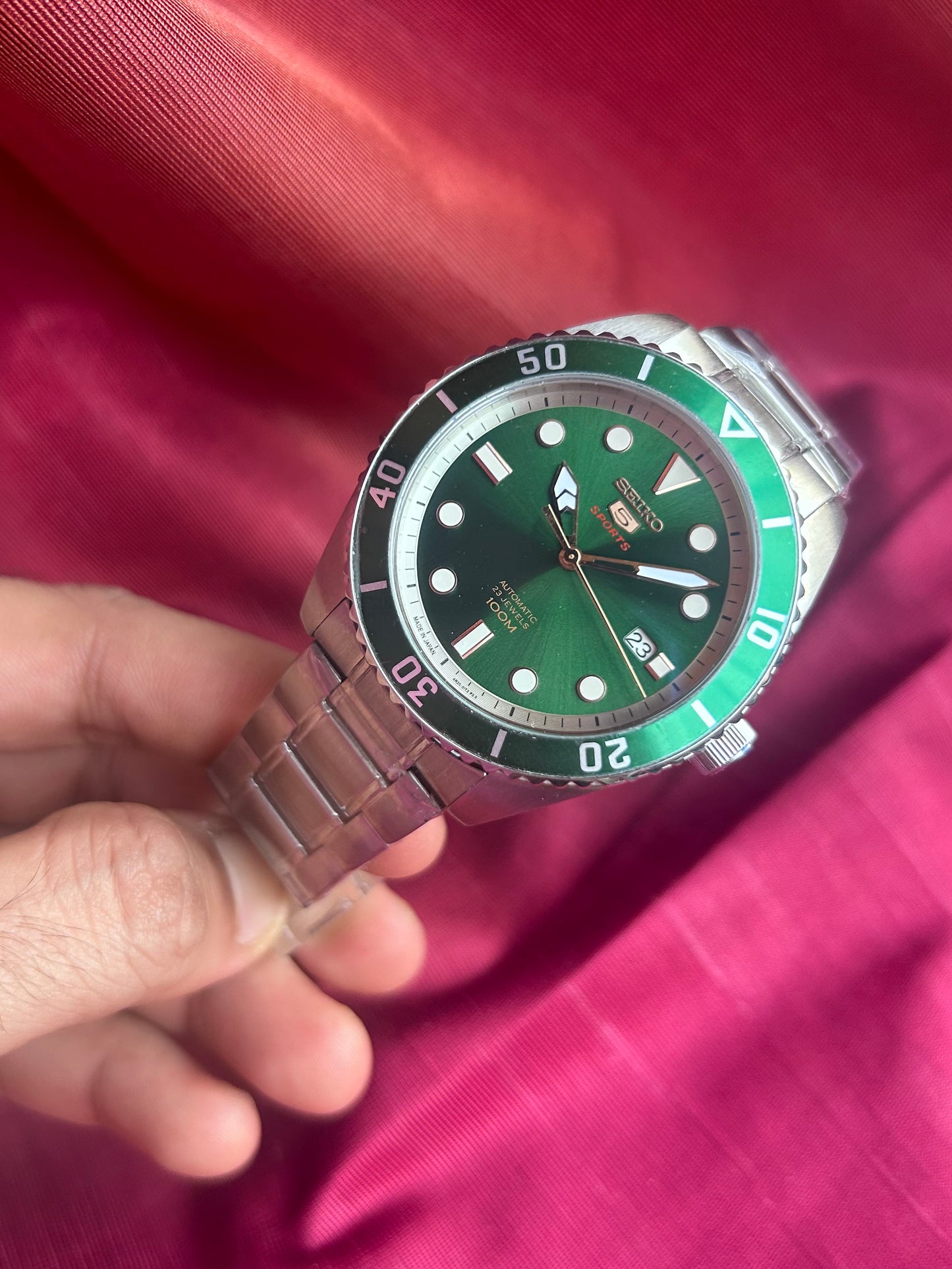 Seiko 5 Hulk Sports Automatic Homage Mod