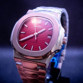 Seiko Nautilus Red Mod Watch