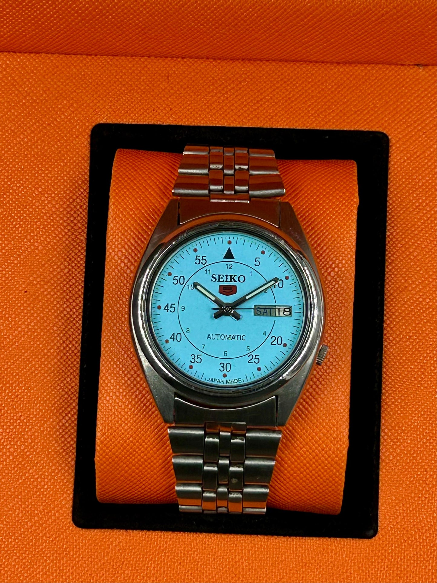 Unique Seiko Pre-Owned Modified Watch Blue