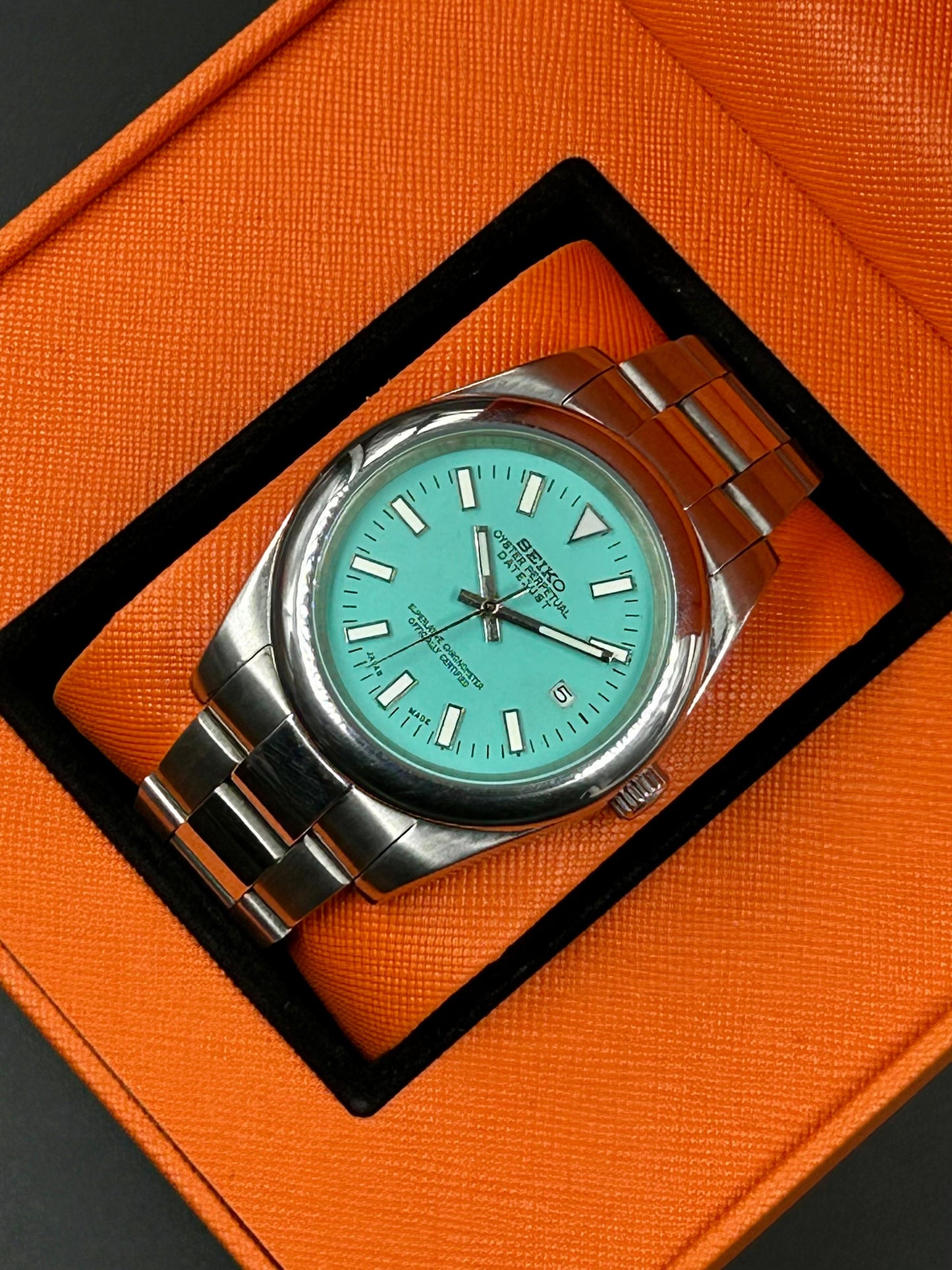 Seiko Datejust Tiffany Blue Automatic Homage