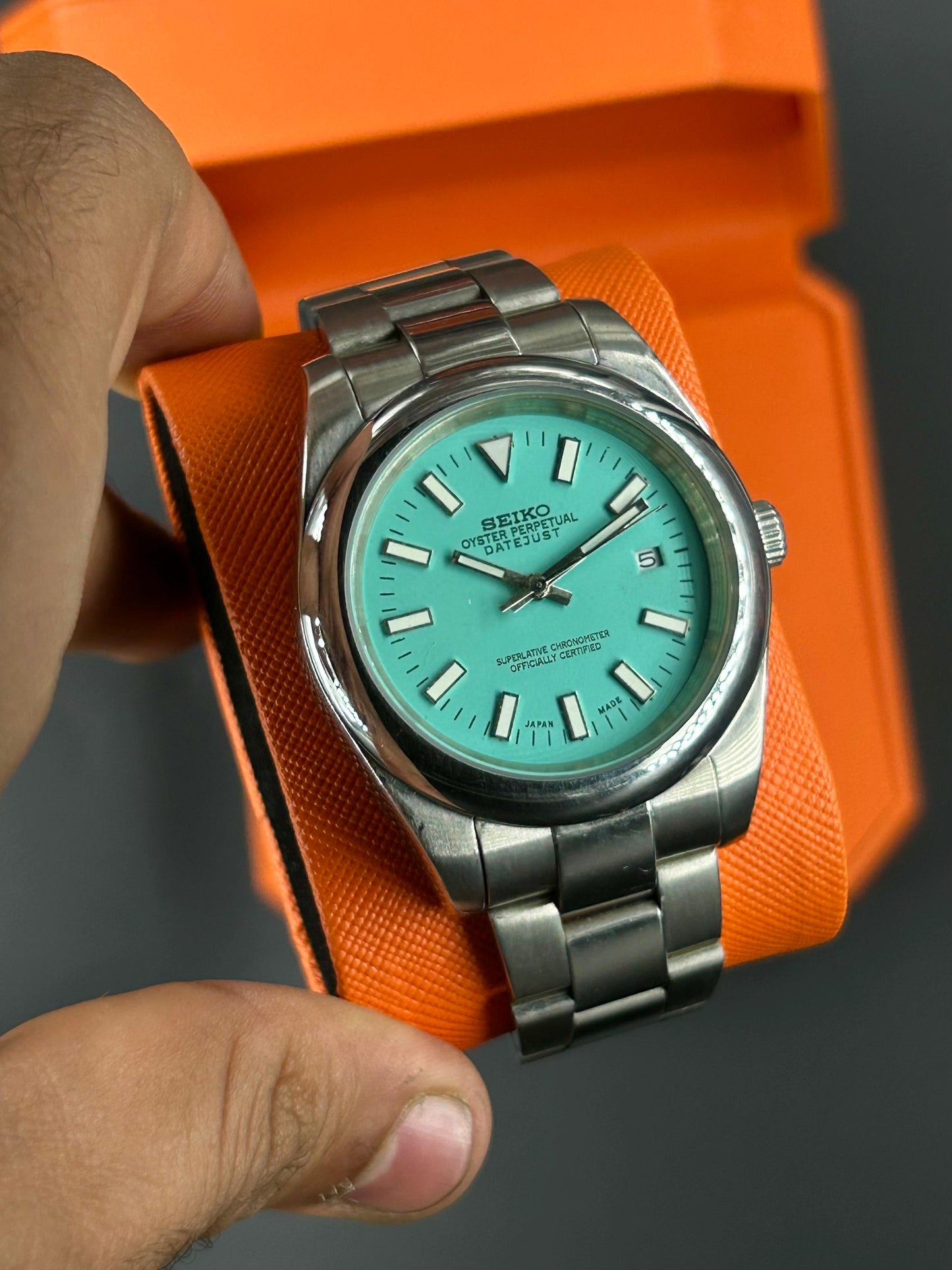 Seiko Datejust Tiffany Blue Automatic Homage