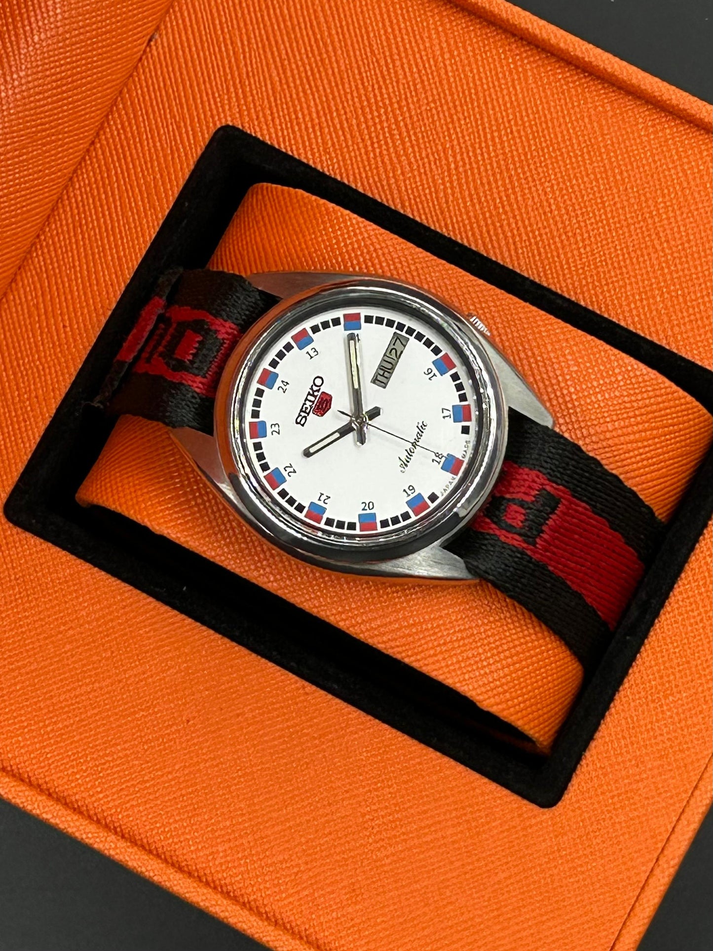 Pre-Owned Seiko 5 Sports Automatic Red