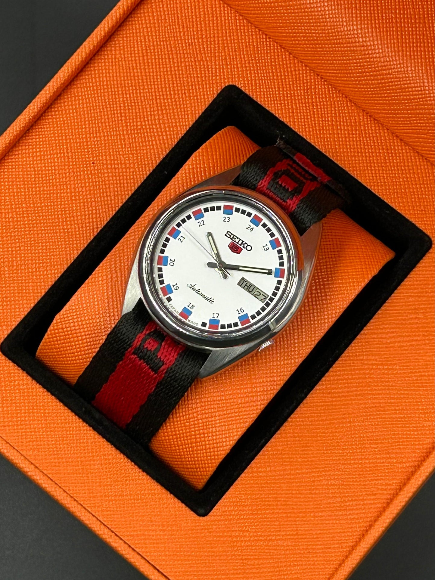 Pre-Owned Seiko 5 Sports Automatic Red