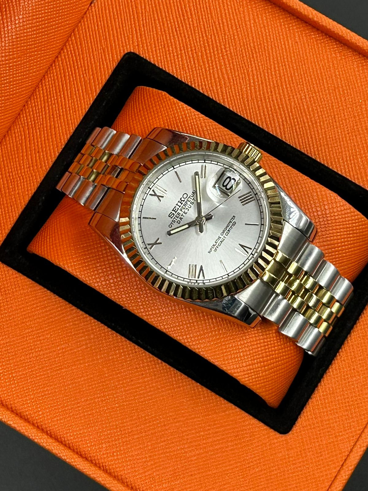 Seiko DateJust Gold &amp; Silver Fluted Automatic Homage - 36mm