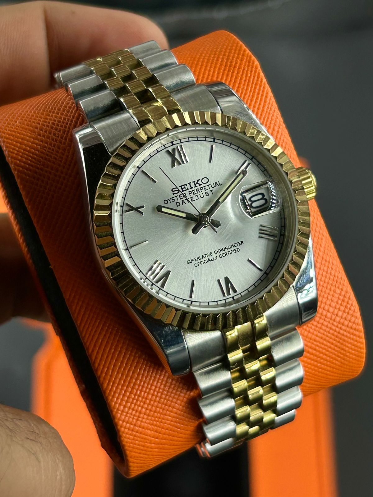 Seiko DateJust Gold &amp; Silver Fluted Automatic Homage - 36mm