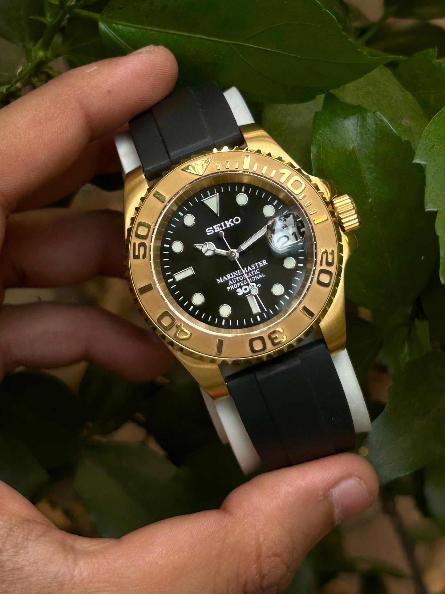 Seiko Special Edition Gold YachtMaster Homage Automatic Watch